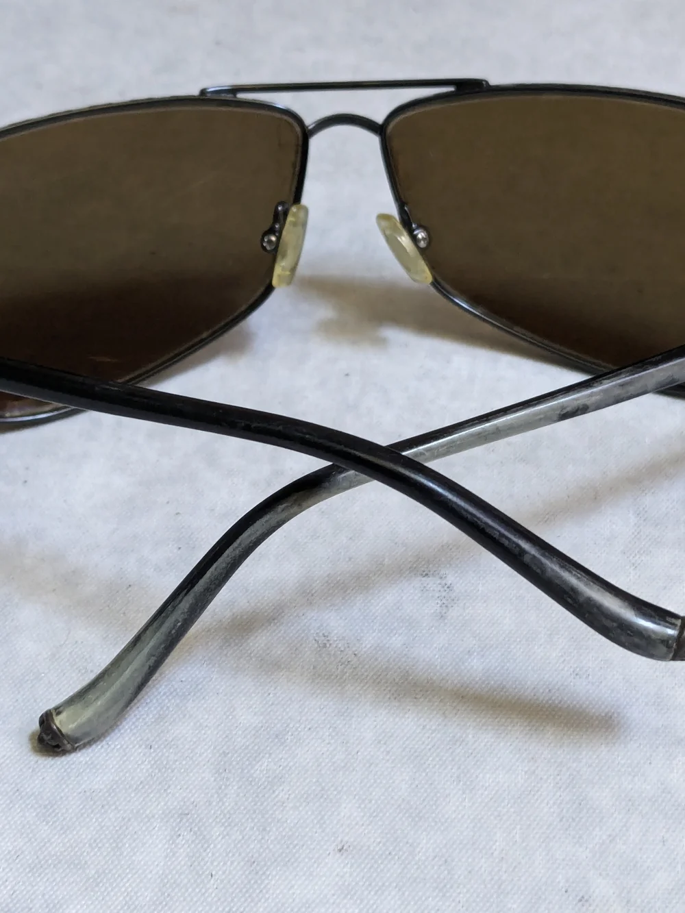 Chrome Hearts Aviator Sunglasses with Brown Lenses 'Red' Black Frames